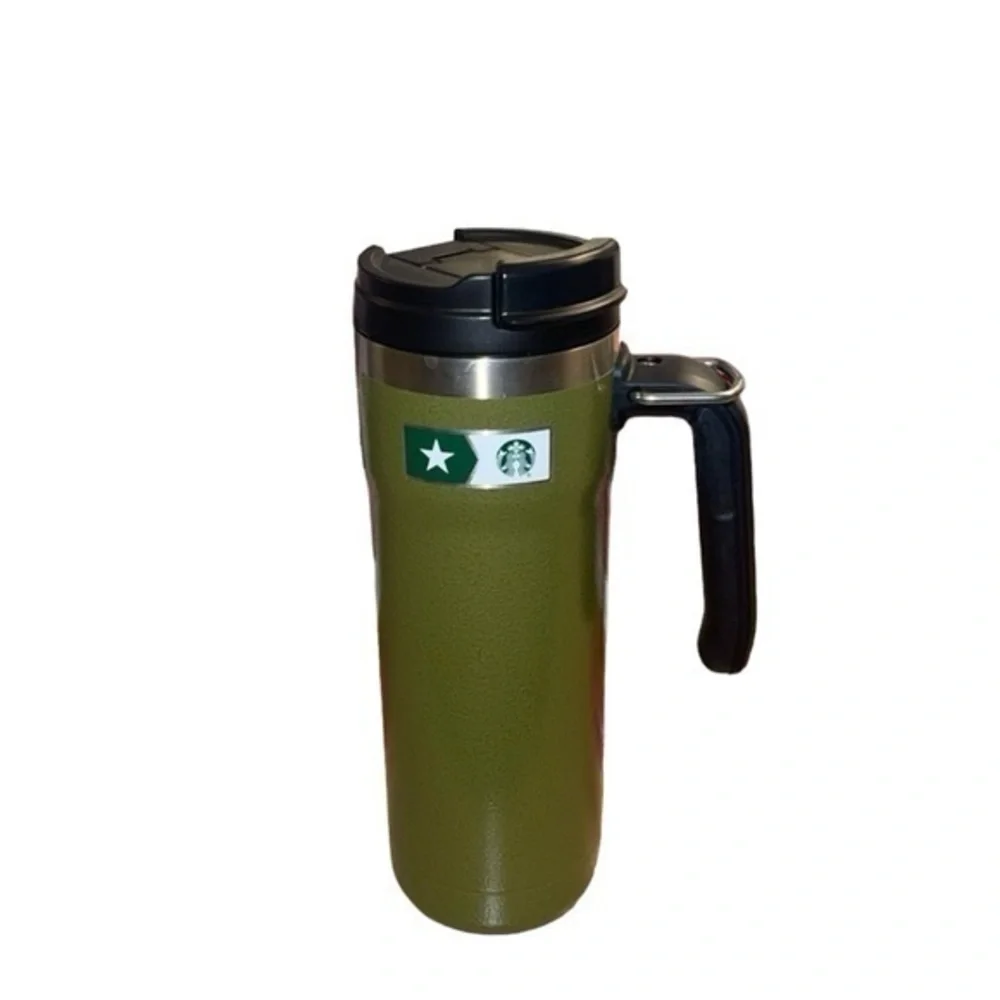 Starbucks x Stanley Military Army Commitment‎ Green Hammered Steel Tumbler 20 oz